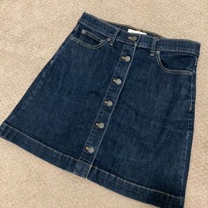 GAP Dark Blue A-Line Denim Skirt
